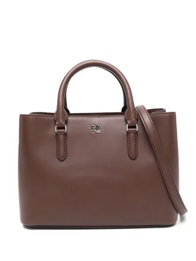 Polo Ralph Lauren Logo-plaque Tote Bag In Brown