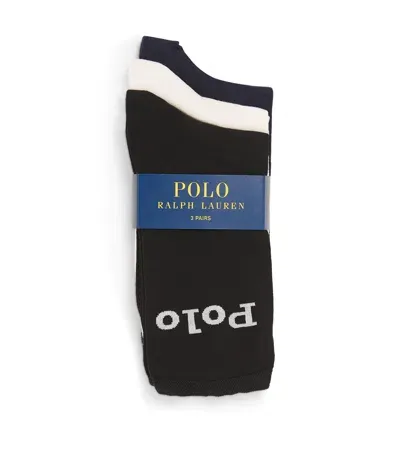 Polo Ralph Lauren Logo Socks In Black