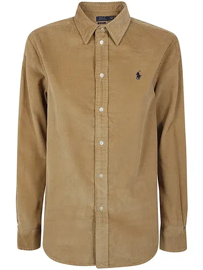 Polo Ralph Lauren Long Sleeves Rw Anw St-button Front Shirt In Brown