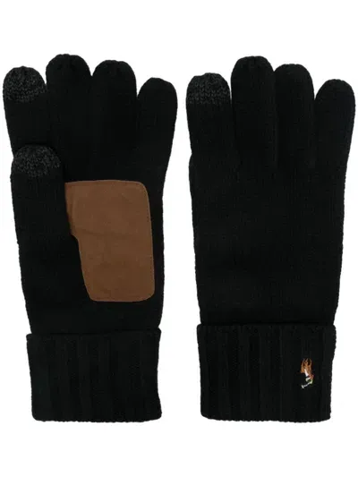 Polo Ralph Lauren Merino Wool Gloves In Black