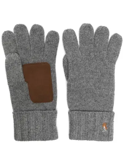 Polo Ralph Lauren Merino Wool Gloves In Grau