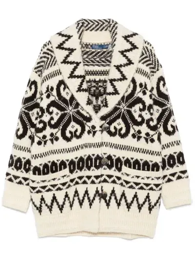 Polo Ralph Lauren Patterned-jacquard Cardi-coat In Neutrals