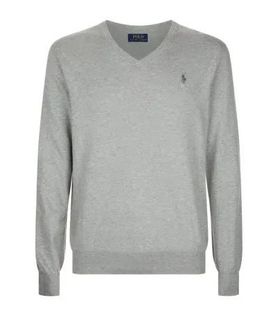 Polo Ralph Lauren Pima Cotton Sweater In Grey