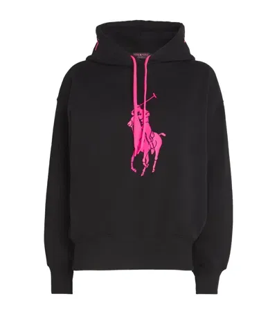 Polo Ralph Lauren Pink Pony Rlx Hoodie In Black