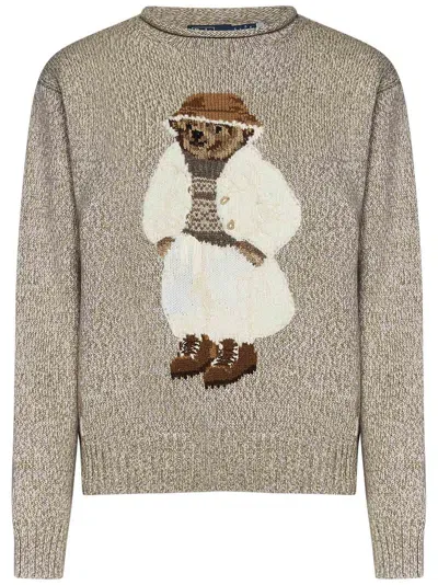 Polo Ralph Lauren Polo Bear Sweater In Beige