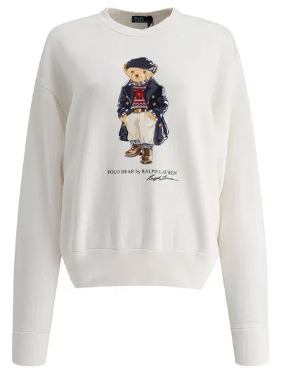 Polo Ralph Lauren "polo Bear" Sweatshirt In Red