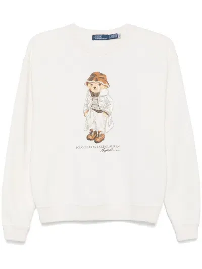 Polo Ralph Lauren Polo Bear Sweatshirt In Neutrals