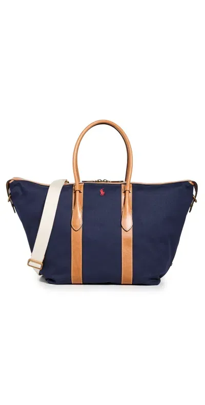 Polo Ralph Lauren Polo Canvas Xl Bellport Tote Navy/cuoio