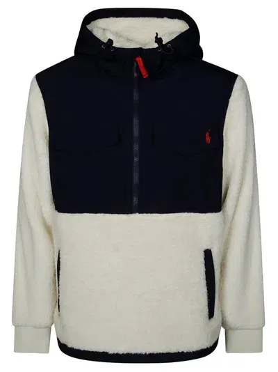 Polo Ralph Lauren Polo Pony Embroidered Fleece Hooded Jacket In Multi