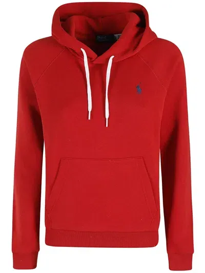 Polo Ralph Lauren Prl Shrknhd Long Sleeve Sweatshirt In Red