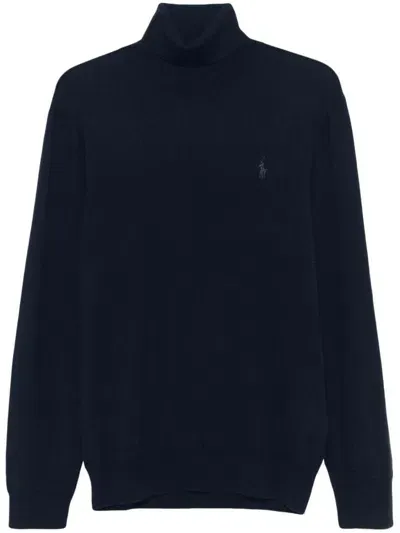 Polo Ralph Lauren Polo Pony Embroidered Sweater In Black