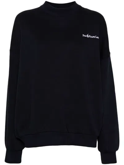 Polo Ralph Lauren Embroidered Logo Sweatshirt In Navy