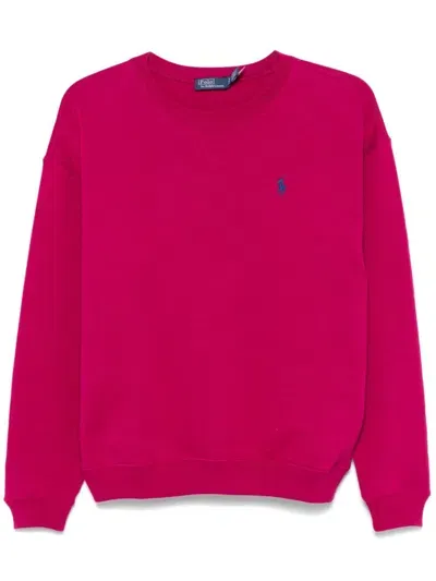 Polo Ralph Lauren Polo Pony-embroidered Sweater In Pink