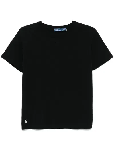 Polo Ralph Lauren Polo Pony-embroidered T-shirt In Black