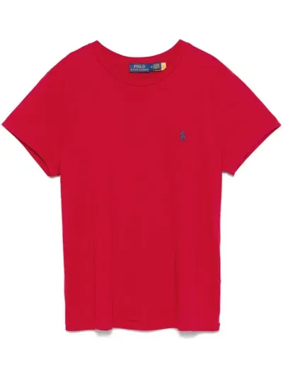 Polo Ralph Lauren T-shirt Mit Polo Pony-stickerei In Rot