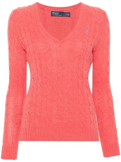 Polo Ralph Lauren Polo Pony-motif Sweater In Pink & Purple