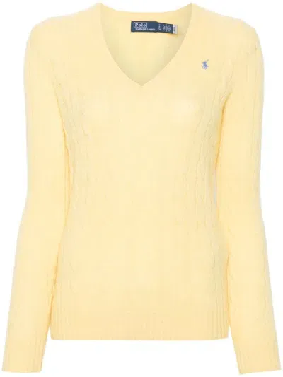 Polo Ralph Lauren Polo Pony-motif Sweater In Yellow & Orange