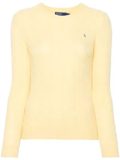 Polo Ralph Lauren Polo Pony-motif Sweater In Yellow & Orange