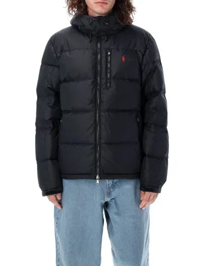 Polo Ralph Lauren Pony Embroidered Puffer Jacket In Black