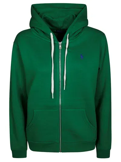 Polo Ralph Lauren Prl Felpa Cappuccio Full Zip In Green