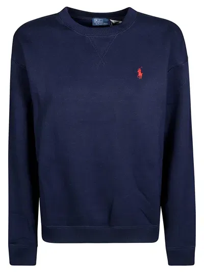 Polo Ralph Lauren Polo Pony Jersey Sweatshirt In Blue