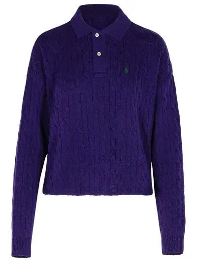 Polo Ralph Lauren Purple Cashmere Blend Polo Shirt