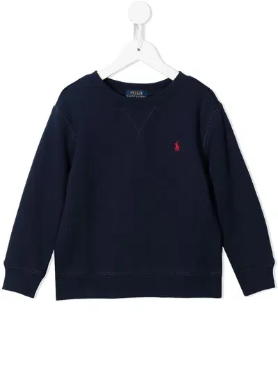 Polo Ralph Lauren Ralph Lauren Kids Felpa Polo Pony Con Ricamo In Blue