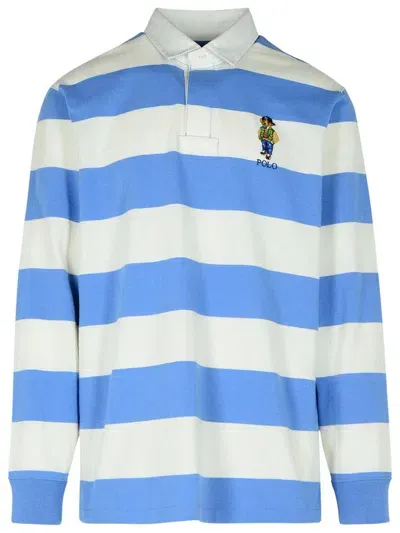 Polo Ralph Lauren Teddy Bear-printed Long-sleeved Polo Shirt In Multicolor