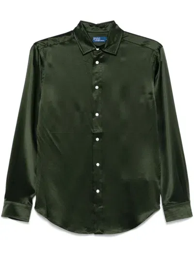 Polo Ralph Lauren Silk Shirt In Green