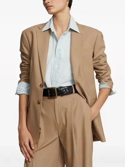 Polo Ralph Lauren Single-breasted Blazer In Neutrals