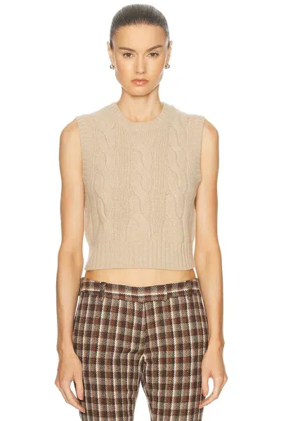 Polo Ralph Lauren Sleeveless Sweater In Oatmeal Melange