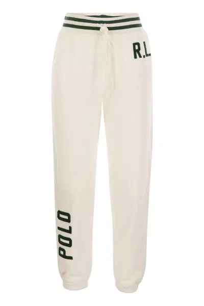 Polo Ralph Lauren Sports Trousers With Logo In White