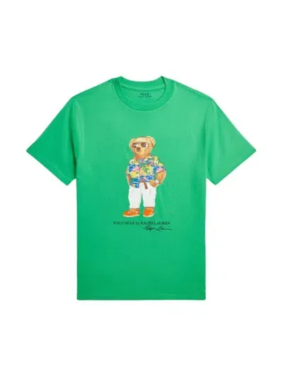 Polo Ralph Lauren Ss Cn-knit Shirts-t-shirt In Green