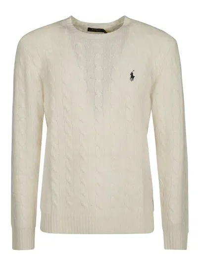 Polo Ralph Lauren Long Sleeve Pullover In Crema