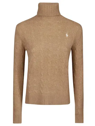 Polo Ralph Lauren Turtle Neck Sweater In Neutrals