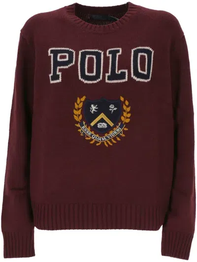 Polo Ralph Lauren Sweaters In Rich Ruby Multi