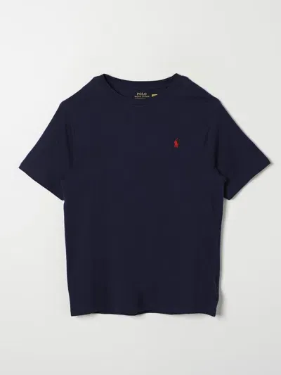 Polo Ralph Lauren Kids' Little Boys Cotton Jersey Crewneck T-shirt In 蓝色