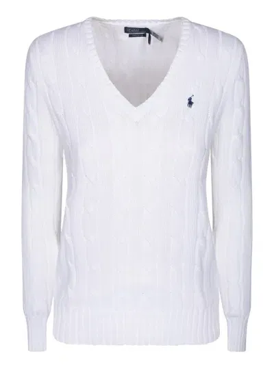 Polo Ralph Lauren White Cable Knit Sweater