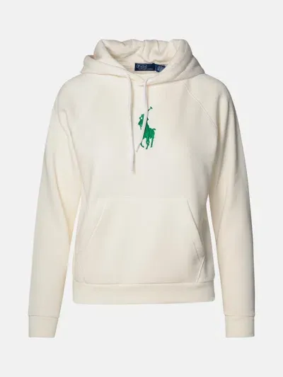 Polo Ralph Lauren White Cotton Blend Sweatshirt