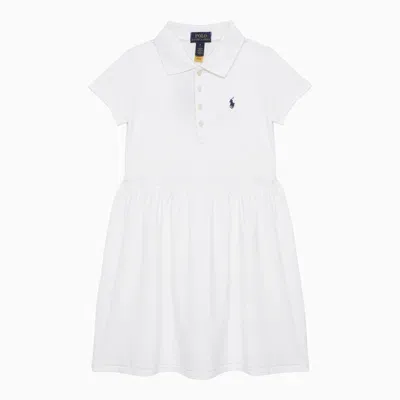 Polo Ralph Lauren Kids' White Cotton Dress With Logo