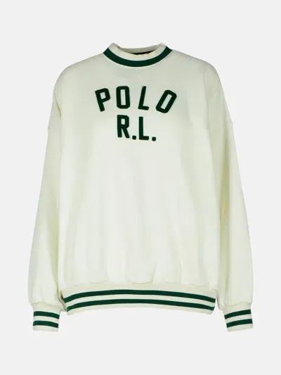 Polo Ralph Lauren White Cotton Sweatshirt