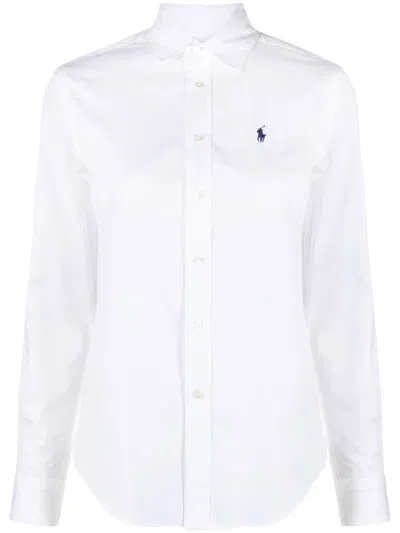 Polo Ralph Lauren Logo-embroidered Shirt In White