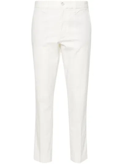 Polo Ralph Lauren High-waisted Slim-fit Trousers In White