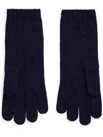 Polo Ralph Lauren Wool And Cashmere Braided Gloves Accessories In Blue