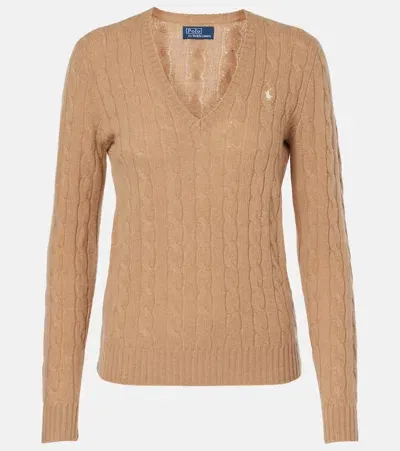 Polo Ralph Lauren Wool And Cashmere Sweater In Beige