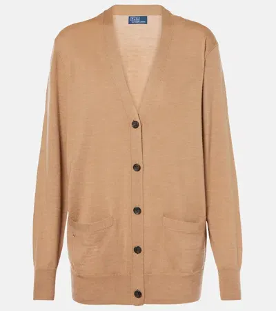 Polo Ralph Lauren Wool Cardigan In Beige