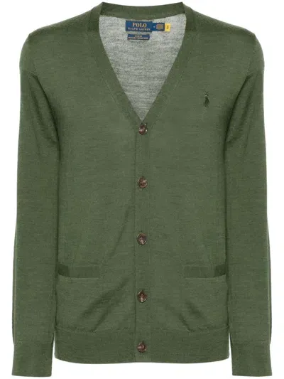 Polo Ralph Lauren Wool Cardigan In Green