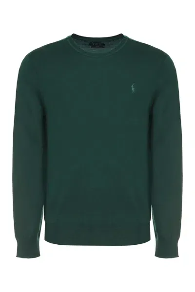 Polo Ralph Lauren Wool Crew-neck Sweater In Green