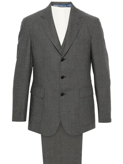 Polo Ralph Lauren Wool Three-piece Suit In Charcoal