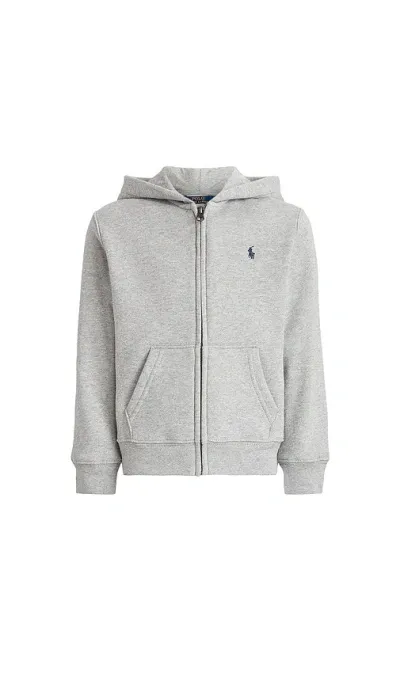 Polo Ralph Lauren Zip-hoodie In Gray